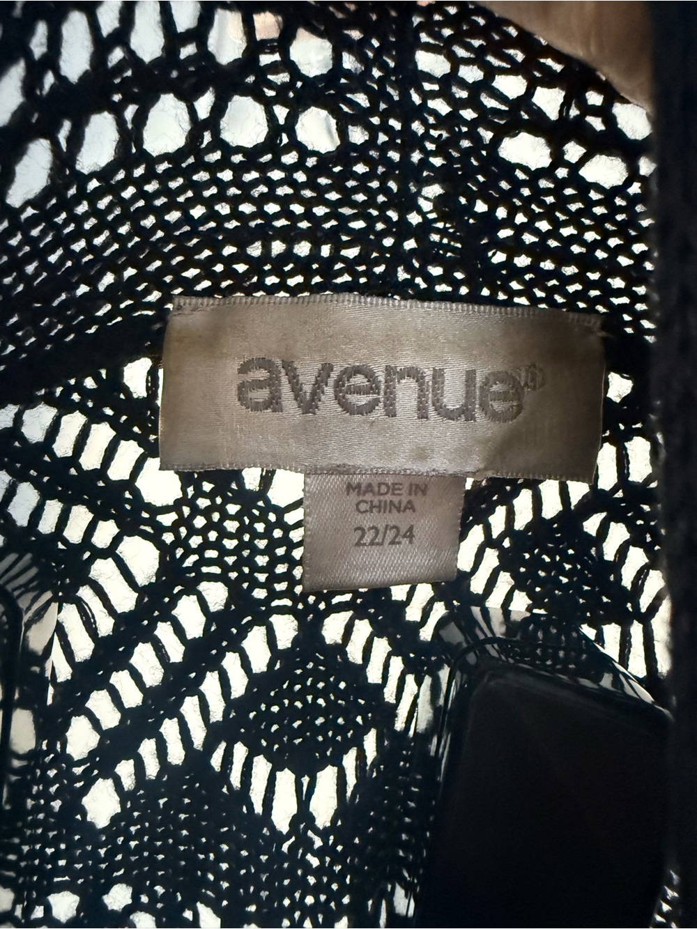 Avenue Black Open-Front Knit Cardigan - Picture 2 of 2